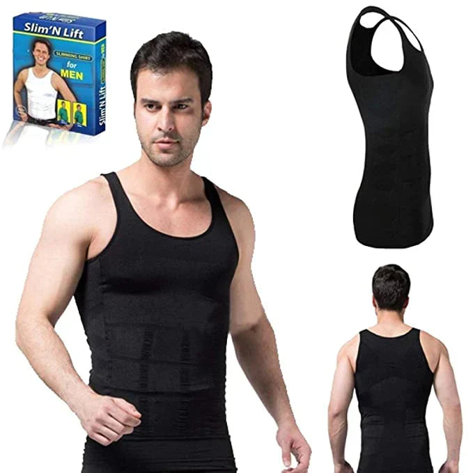 Pack Of 2 Slim 'N Lift Slimming Vest For Men (WHITE & BLACK)